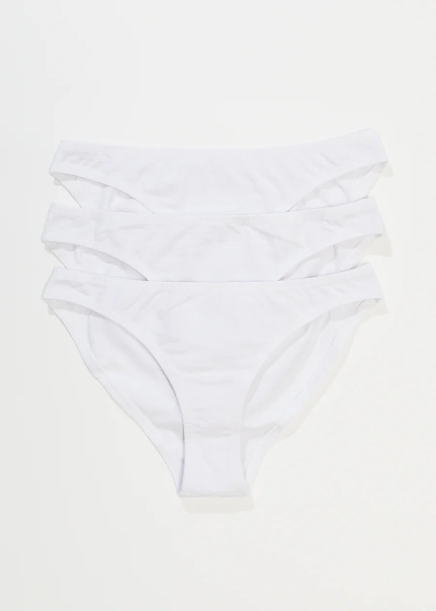 Lolly - Hemp Bikini Briefs 3 Pack - White