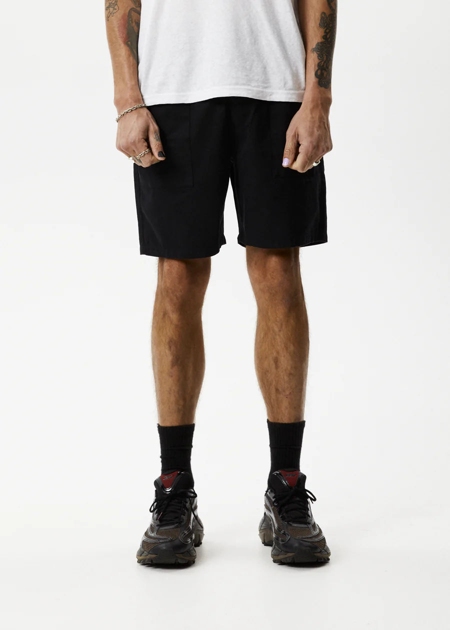 Cabal - Hemp Elastic Waist Technical Shorts - Black