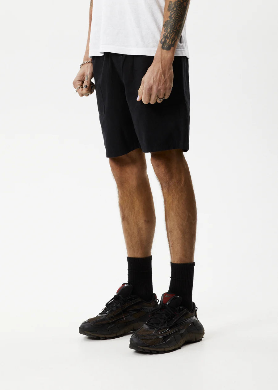 Cabal - Hemp Elastic Waist Technical Shorts - Black