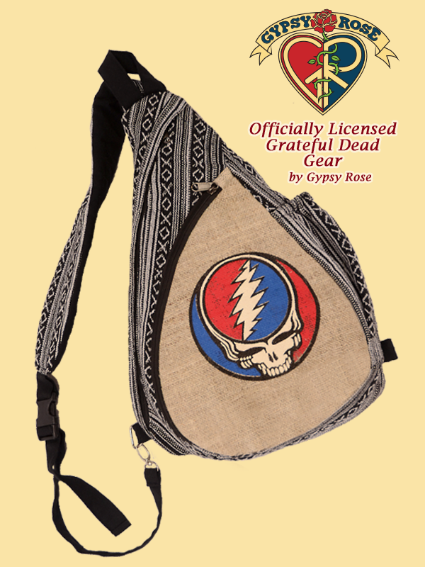 Grateful Dead Steal Your Face Teardrop Sling Bag - HempStitch.