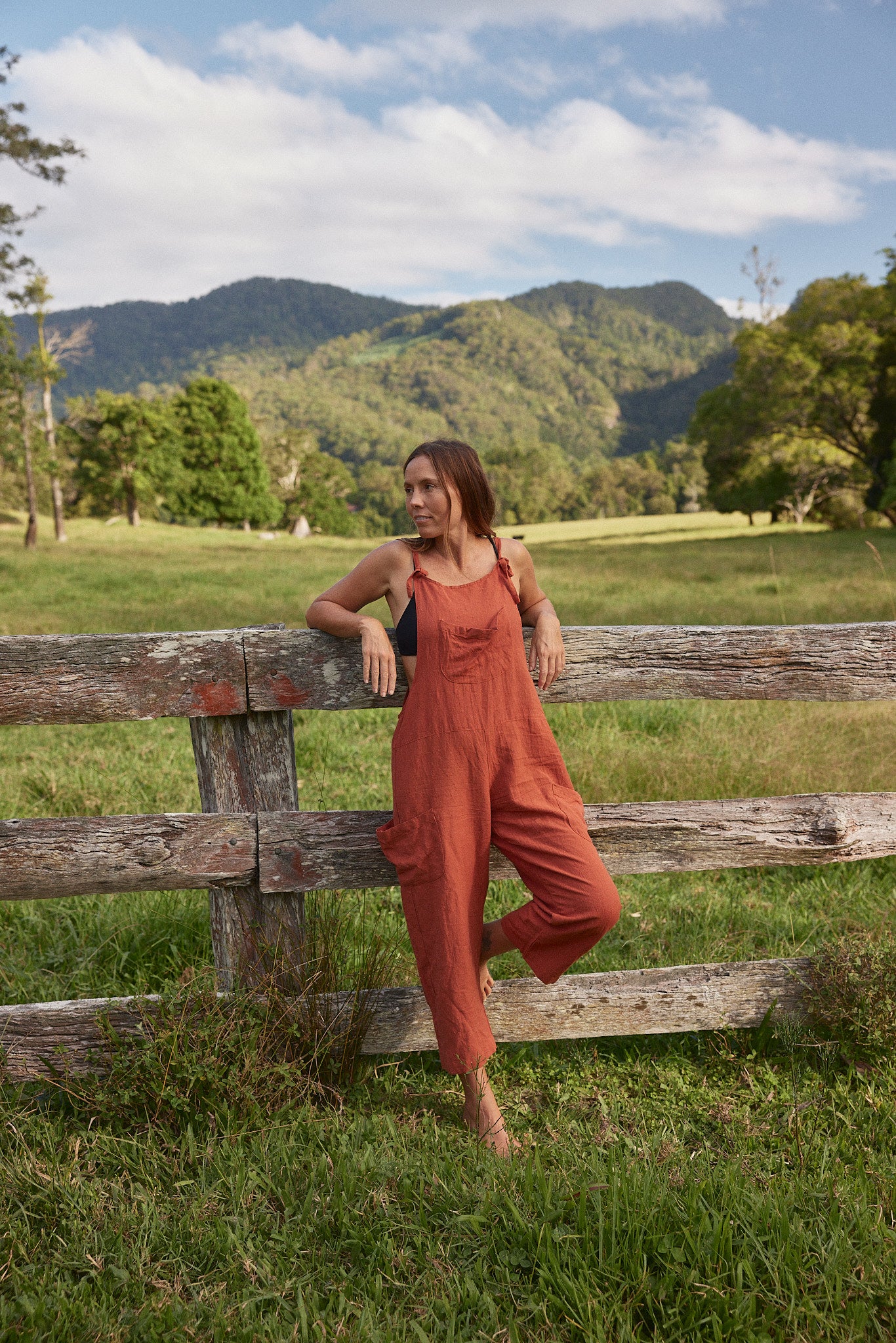 Easy Slouchy Overalls | Clay | Women