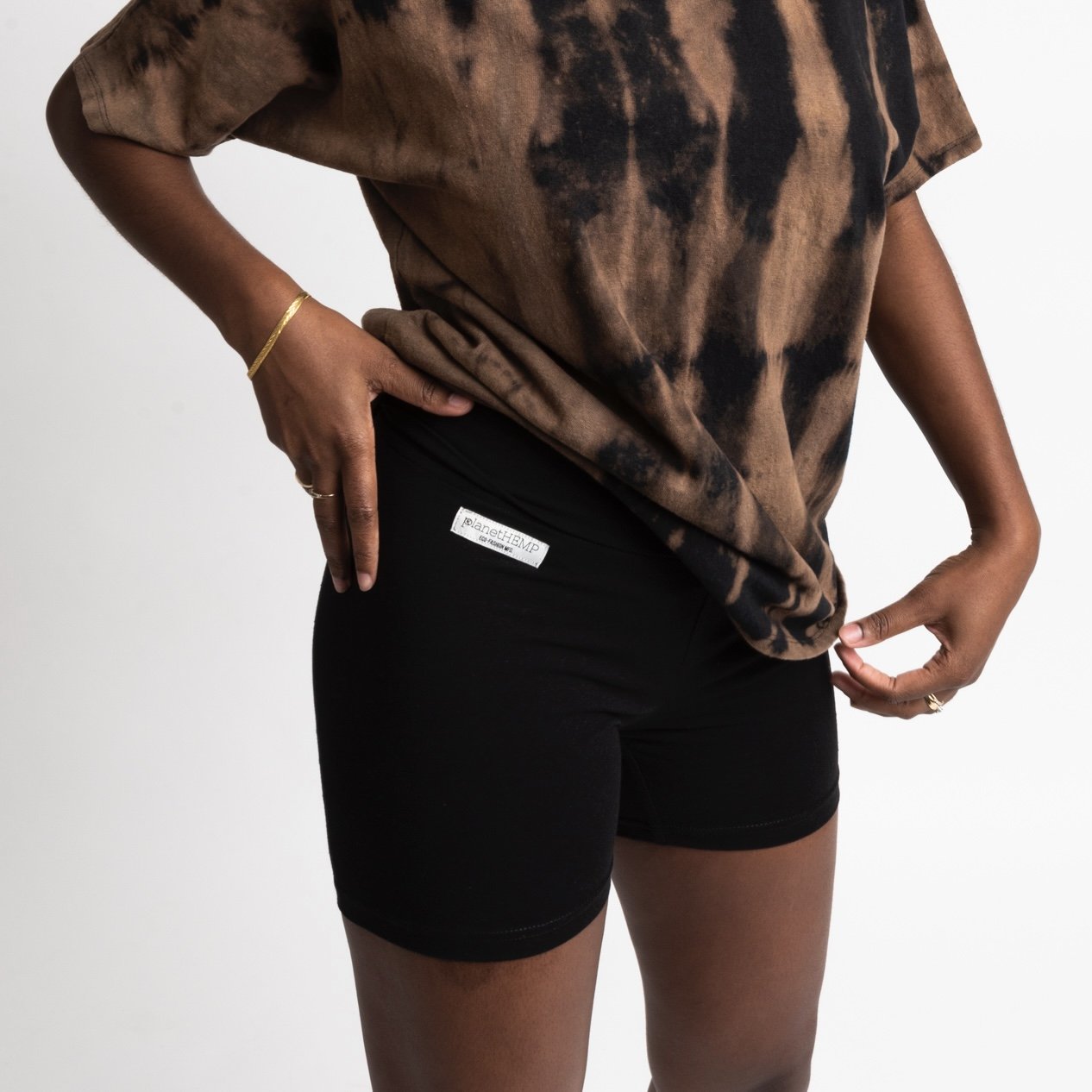 Stretch Bike Shorts | Black | Women - HempStitch.